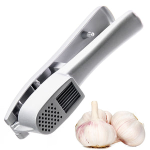 Garlic Press & Slicer 2 in 1 - Aluminium Garlic & Ginger Mincer and Slicer