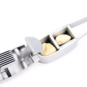 Garlic Press & Slicer 2 in 1 - Aluminium Garlic & Ginger Mincer and Slicer